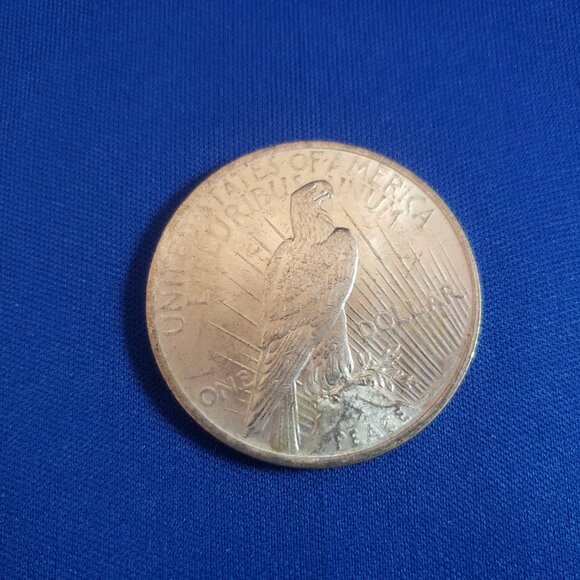 1923 Peace Silver Dollar Coin - Philadelphia Mint 1923TE - Picture 3 of 4